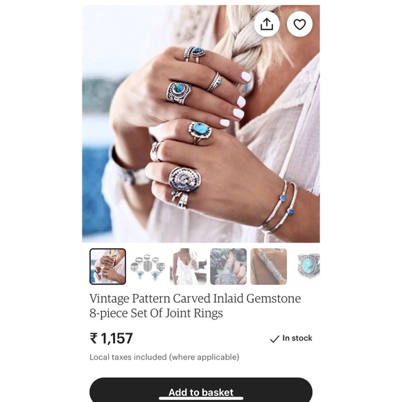 BOHEMIAN RING SET *** - Picture 4 of 5